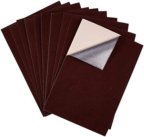 BENECREAT 20PCS Black Velvet Fabric, Sticky Back Adhesive Felt A4 Sheet Card (21cm x 30cm), Self-Adhesive, Durable and Water Resistant, Multi-purpose for Art and Craft Making