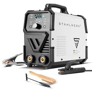 STAHLWERK Elektroden-Schweißgerät ARC 200 Puls Pro – Schweißen ohne Schutzgas, kompakter MMA, E-Hand, Lift-TIG Inverter mit 200 A, Hot Start, Arc Force, Antistick, IGBT Technologie, Pulsfunktion