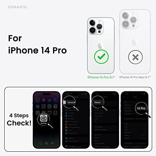 Ornarto Designed For Iphone 14 Pro Case, With 2 X Screen Protector Liquid Silicone Gel Rubber Cover [Full Body] Shockproof Protective Phone Case For Iphone 14 Pro 6.1 Inch - Beige #TOP1