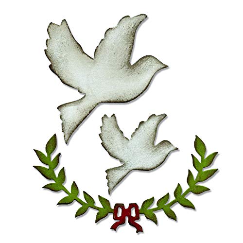 Sizzix 661607 Bigz Die, Enchanted Doves by Tim Holtz