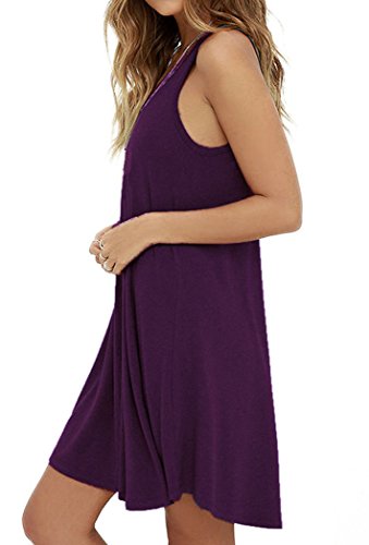 Image of MOLERANI Women's Casual Summer Swing Simple Loose T-Shirt Tank Dress