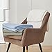 Longhui bedding 100% Cotton Light Blue Cable Knit Throw Blanket for Couch Sofa Bed Home Décor – Lightweight 50“ x 60”, Bonus Laundering Bag, Machine Washable