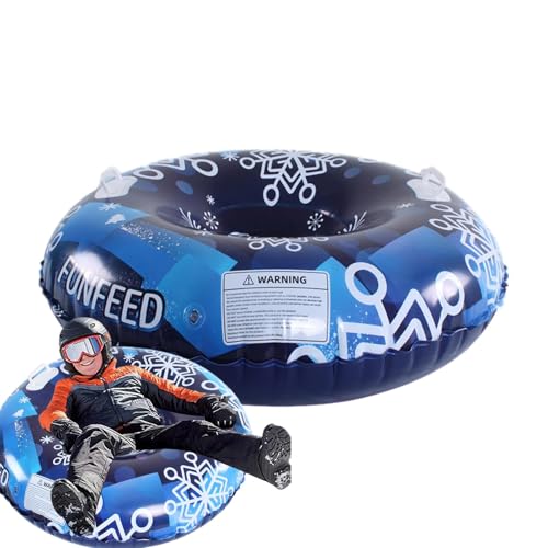 Trineos para Nieve,Tubos de Nieve para trineos,Trineo Inflable con Tubo de Nieve Resistente con 2 Asas - Juguetes de Invierno Resistentes al Desgaste, Trineo de Nieve para niños y Adultos