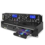 PDX350 Dual CD Mixer - Rack Mountable with Jog CUE Scratch Pitch, MP3 USB Player - Professional CD DJ Decks with Advanced Features, Ideal for DJs, Clubs, and Events
