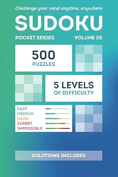 Paperback Sudoku Pocket Book nº5: Travel-Sized Challenges for Every Journey: From Easy to Imposible Book