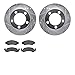 Dynamic Friction Company Front Brake Rotors-Drilled and Slotted-Silver with Ultimate Duty Performance Brake Pads 7402-54009