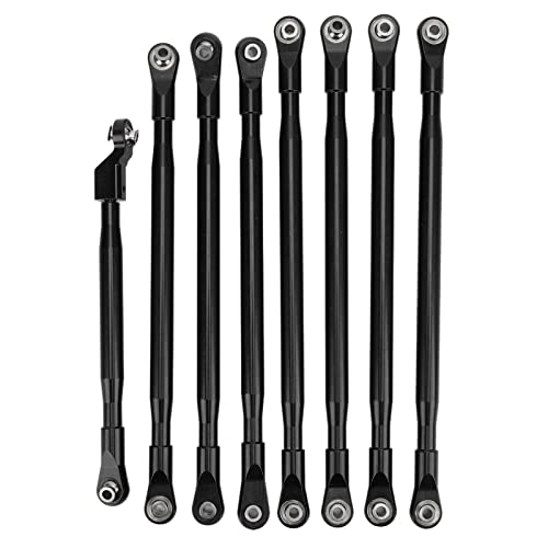 Rc Link Set, Rc Rod Link Linkage Set Pull Rod With Sway Bar Aluminum For Axial Scx6 Jlu 1/6 Rc Car Vehicle(Black) #TOP7