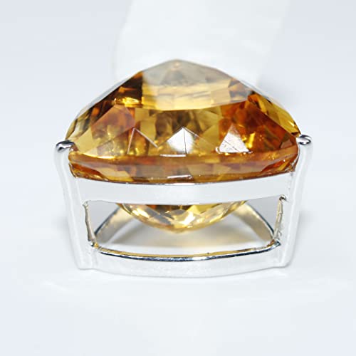 Yellow Topaz Necklace For Men & Woman/Topaz Gemstone Pendants / 20X20 Mm / 925 Sterling Silver Locktes/Charm Pendant #TOP4