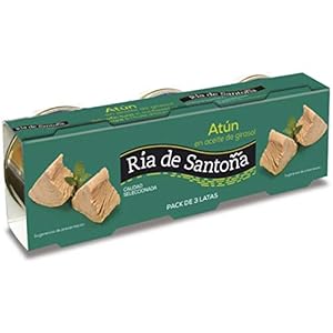 Ria de Santoña – Geelvintonijn in Zonnebloemolie – Geselecteerde Kwaliteit – Spaans Product – 3 Blikken van 85 Ml- 3