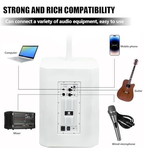 (Expected Launch:Mid-March) EXOTON S-1503W Portable Line Array Column PA/DJ System with 15" Powered Subwoofer, 2000W Professional System, 125dB (Pre-Order Includes Free subwoofer Cover) - Image 4
