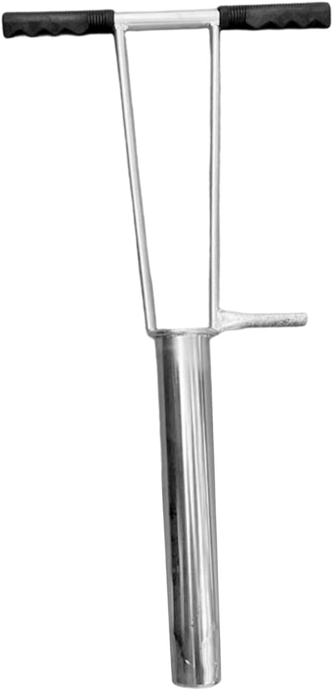 Pole Hole Digger with Handle Manual Heavy Duty Digging Tool Bamboo Planting Digger for Plugging Patio Cultivating Yard Garden