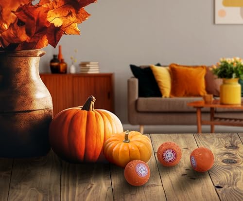 Image of Arm & Hammer OdorBusterz Odor Eliminator Balls, Pumpkin Cream, 3 Count - Baking Soda Odor Control for Closets, Drawers, Hampers & Small Spaces