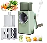 Breiter Trichter Mund: Der Trichter-Mundraum ist jetzt 3,5 Zoll x 2,8 Zoll, groß genug, um Etwa0.5 kg große Kartoffeln direkt hineingesteckt zu werden, ohne dass Sie sie in Stücke schneiden müssen, bevor Sie es reiben.Manual Vegetable Cutter ,Ideal für Käse, Kartoffeln, Nüsse, Zwiebeln, Salate, Pizzabeläge und mehr.Wenn die Lebensmittel zu Ende geschnitten sind, wird empfohlen, den Winkel der Lebensmittel anzupassen, um die Lebensmittel besser handhaben zu können.