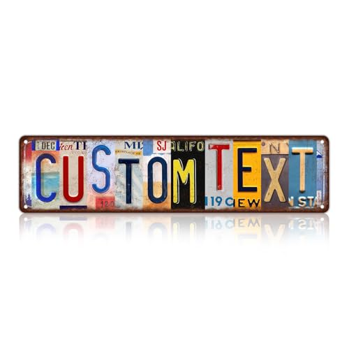 Custom Street Signs Personalized Text Metal Tin Sign Wall Decor 16 x 4 Inches