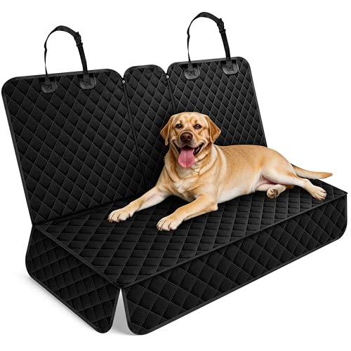 Dayacoco Dog Car Seat Cover, Waterproof, Non-Slip, Scratch-Proof Back Seat Cover, Easy-to-Clean Protector, Universal Fits Cars & SUVs Rear Seats (135 cm×123 cm), Black