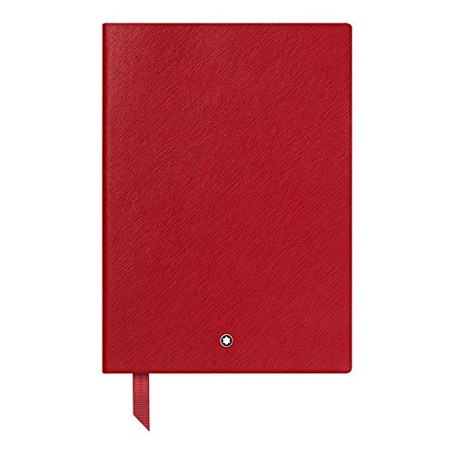 Montblanc Notebook 116521 Fine Stationery #146 Red – Elegant Soft Cover Journal – Lined Notebook with Leather Binding – A5