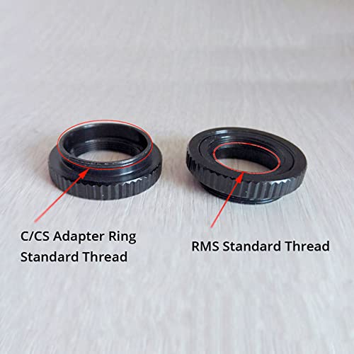 Microscope RMS M20 to C CS Thread M25 C-Mount Brass Microscope Objective Adapter Ring, Camera Macro Photography
