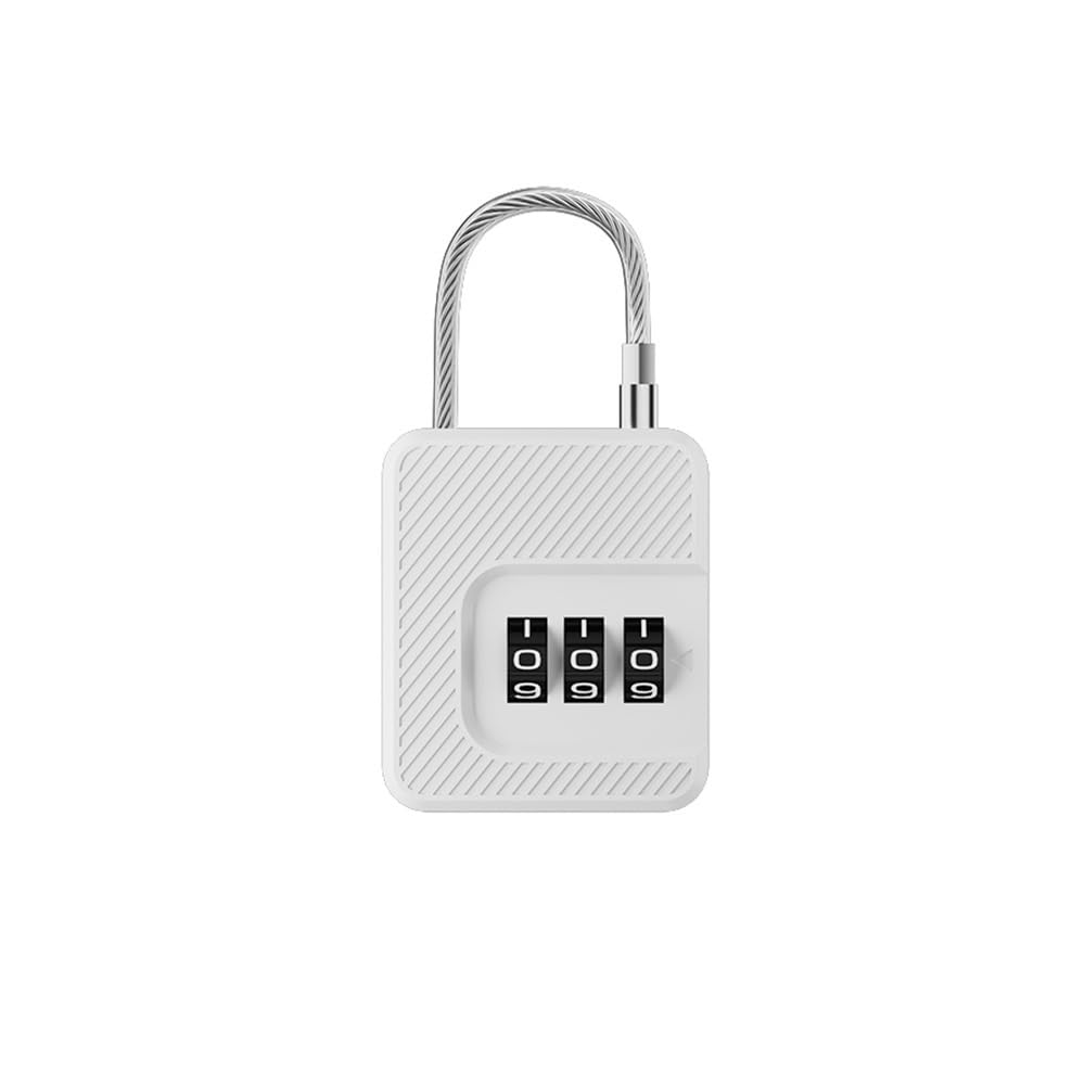 Suitcase Locks, Code Lock for Travel Luggage Password Changeable Multifunctional Padlock Multicolor(White)