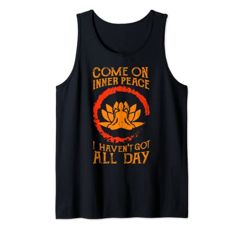 Divertido Yoga Lover Meditation Come On Inner Peace Yoga Camiseta sin Mangas