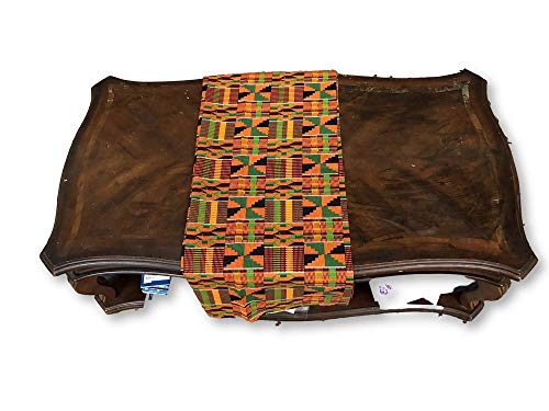 African Kente Print #1- Serengeti Fabric (1 Yard) Cotton 44" Wide Head Wrap, Tie, Scarf for Choir, Dance, Black History Month - Men, Women, Kids