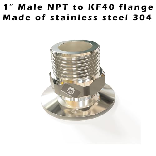 Image of KF40 flange to Male NPT /MNPT Fitting (ISO-KF KF40 QF40 NW40) (1 inch 1 inch Male NPT x KF40)