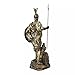 Ares Mars Greek Roman Olympian God of War and Courage Statue Bronze 7.08 in