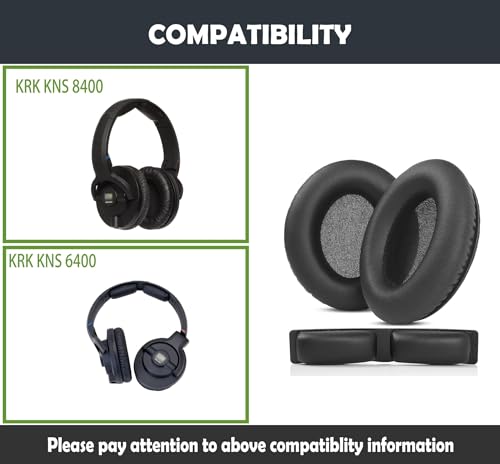 Almohadillas para auriculares y cojín para diadema KNS 8400 para auriculares KRK KNS 6400/KNS 8400, con cuero proteico y espuma viscoelástica miniatura 2