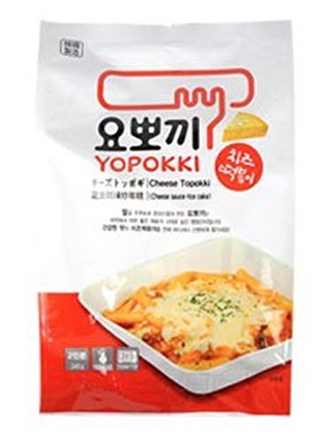 Yopokki Prepared Korean Rice Cake Instant Packet (3 Pack, Cheese)