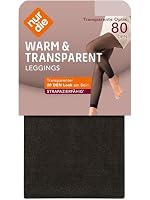 NUR DIE Damen Leggings Warm & Transparent Strapazierfähig 80 DEN - schwarz - Größe 40-44 – Ansicht 5
