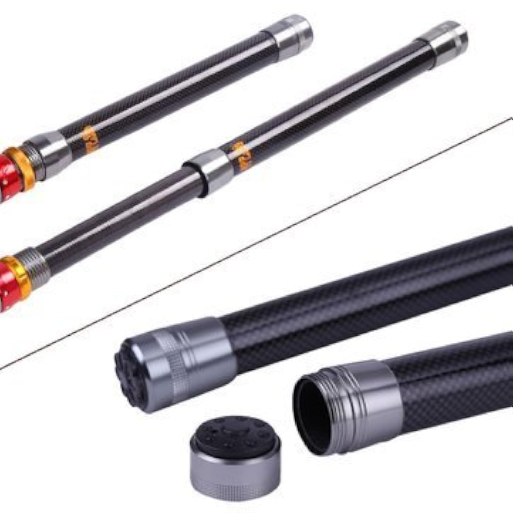 2.4M Telescopic Carbon Spinning Sea Fishing Pole
