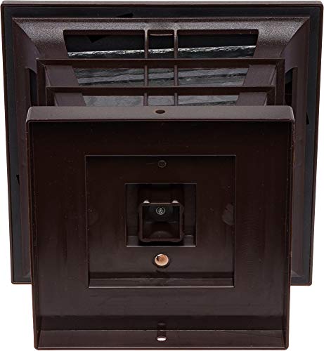 GreenLighting 12 Pack Cape Cod 5x5 Solar Powered Post Cap Light with 4x4 Base Adapter, Fits 5 inch and 4 inch PVC Posts (Brown)