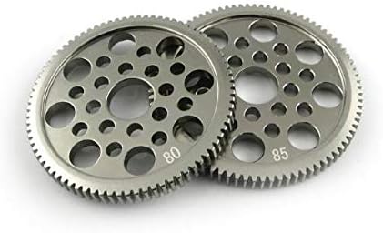Replacement Part For Porous Aluminum Alloy Gear 80/85T Aluminum Tooth 0.5 Modulus Metal Bull Wheel For Diy Model Ing - (Color: 80teeth)