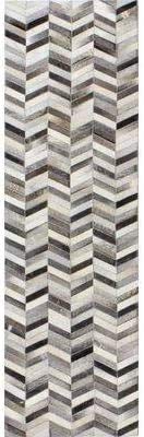 Vip Leather Nueva Alfombra de Piel de Vaca Patchwork. Diseno Exclusivo. Cod Mart C100 (40 x 150 cm)