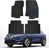 GXARTS Car Floor Mats Carpet Full Set Fit for Nissan Rogue Velour 2014 2015 2016 2017 2018 2019 2020 | All-Weather, Velour, Black | Waterproof ＆ Anti Sliding Back