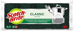 Scotch-Brite Classic Heavy Duty Scrub Sponge, 16 Pieces - Durable Scourer that Easily Removes Grease & Burnt-on Food