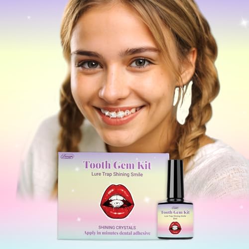 LMDGDS Zahnschmuck, DIY Zahnschmuck Set, Shinning Tooth Gem kit Schmuck Zubehör mit 120* Kristalle Für Party Daliy Leben(Serie A)