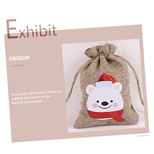 STOBAZA 7 Pçs Saco De Natal Com Cordão De Regalo De Cordão Sacos De Presente Yule Presentes Sacos De