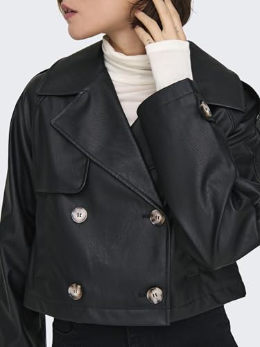 Veste en cuir synthétique souple ONLY contre le vent de mi-saison