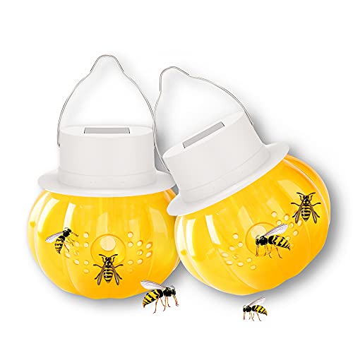 Wasp Trap Outdoor - Solar Powered Wasp Killer for Hornets, Yellow Jackets and Wasps