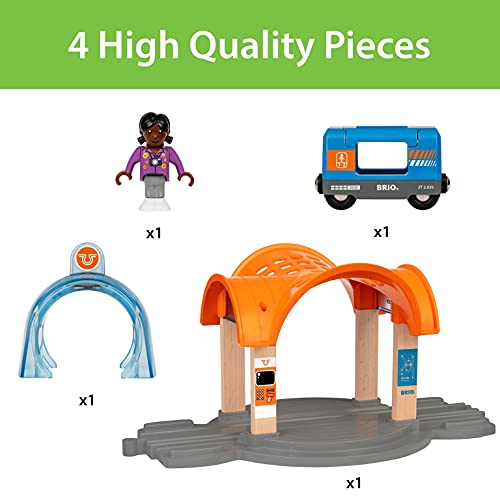 Brio 33973 Smart Tech Sound Action Tunnel Station | Wooden Toy Train Set For Kids Age 3 And Up #TOP2