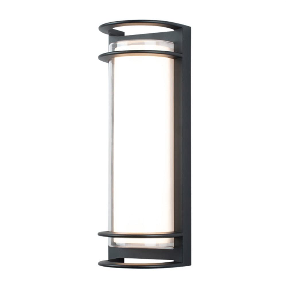 VDOQTLJT Outdoor Wall Porch Light Cylindrical Modern Sconce 30W Led Exterior Fixtures Mounted Patio Lamps IP55 for Garage Walkway Backyard Garden