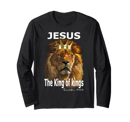 Jésus Le Lion de Juda Inspiration chrétienne Manche Longue