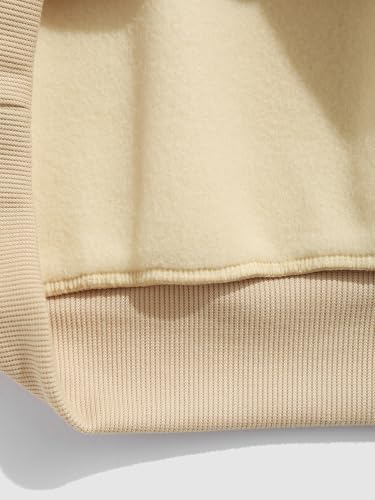 ZAFUL Men's Hooded Sweatshirt Graphic Colorblock Two Tone Fleece Lined Pullover Thermal Hoodie (YELLOWSTONE-Light Coffee, L)4