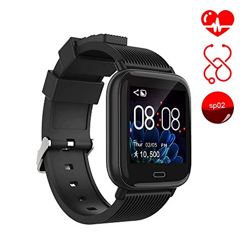 Ayete Smartwatch Fitness Tracker con frecuencia cardíaca Monitoreo de la presión Arterial Salud Deporte Reloj Impermeable IP67 Reloj de Pulsera Cámara remota Pulsera Inteligente (3)