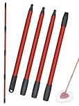 1 Pack Spin Mop Replacement Handle Fits Vileda EasyWring and Triangle Spin Mop Base 4 Section Adjustable 15 to 57 Inch Mop Stick for Floor Cleaning （Note: mop Head and the Base did not Included）