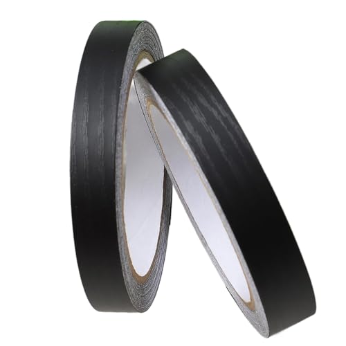 GegXcn 2PCS Black Worktop Edging Strip, Edge Trim Tape for Countertops Cabinets Furniture Repair, Adhesive Strip with Strong Sticky Backing, DIY Home Improvement Edge Covering for Doors Tables Shelves