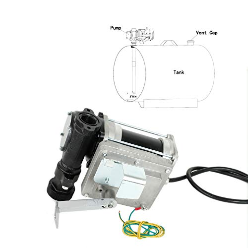 12V Gasoline Fuel Transfer Pump Kit, 15 Gpm / 57 Lpm Self-Priming Fuel Pump, 14' Ft Discharge Hose, Extensible Suction Tube, Manual Nozzle And Power Cord, For Gasoline Diesel Kerosene Mineral Spirits #TOP4