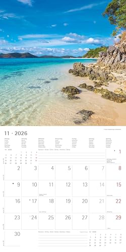 Alpha Edition - Summer Dreams Kalender 2026 – Wandkalender & Bildkalender 30x30 cm (30x60 cm geöffnet) mit traumhaften Strand- und Meeresmotiven, für Urlaubsfans & Reiseliebhaber