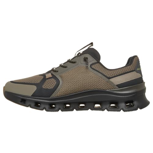 Skechers Homme Arch Fit Glide-Step Pro Fardoh Baskets, Olive Mesh Hotmelt Black Trim, 48.5 EU
