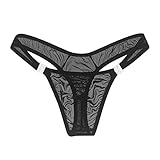 MA87 Männer Sexy Dessous Unterwäsche Herren Transparente Slips G-Strings Tanga Erotik Reizwäsche Unterhosen Netzgarn Mesh Netz Boxershorts Bikini Unterwäsche Sexy Kostüm Nachtwäsche